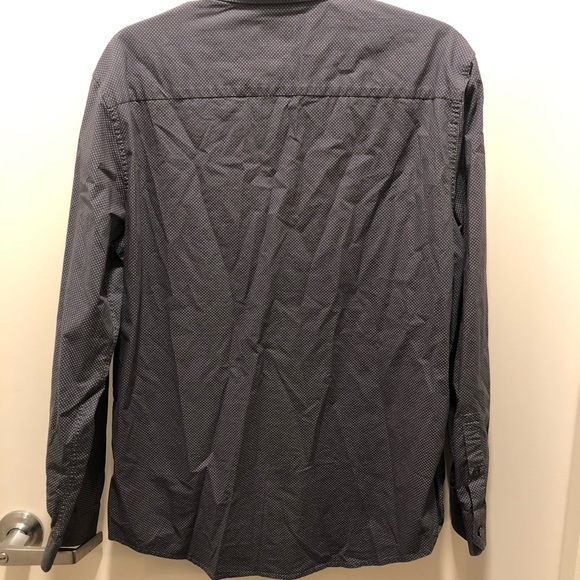 Men’s Grey and White Dot Dress Shirt - Picture 4 of 4